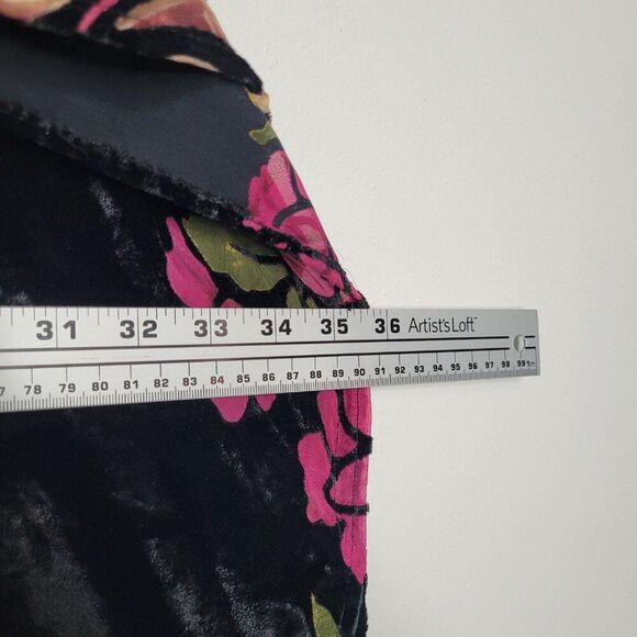 velvet burnout moody floral open front kimono whimsy witchy cover up - Picture 7 of 9